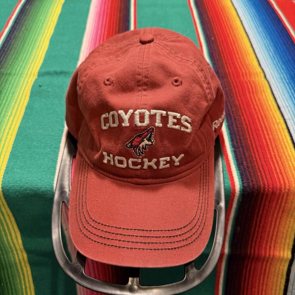Vintage 00s/90s Arizona Coyotes Hat Cap Red NHL Hockey Reebok Mens OSFA‎